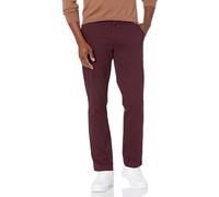 Amazon Essentials Pantaloni Chino Elasticizzati Casual vestibilità Aderente Uomo, Bordeaux, 31W / 29L