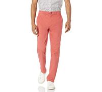 Amazon Essentials Pantaloni Chino Elasticizzati Casual vestibilità Aderente Uomo, Rosso Lampone, 34W / 33L