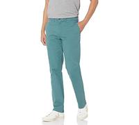 Amazon Essentials Pantaloni Chino Elasticizzati Casual vestibilità Aderente Uomo, Verde Scuro, 32W / 28L