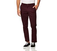 Amazon Essentials Pantaloni Chino Elasticizzati Casual vestibilità Classica Uomo, Bordeaux, 29W / 34L