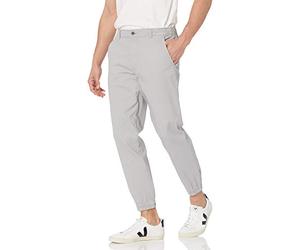 Amazon Essentials Pantaloni Chino Jogger Dritti Uomo, Grigio Chiaro, L