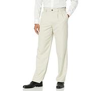 Amazon Essentials Pantaloni da Abito con Pinces con Vita Espandibile in Vita e Vestibilità Classica Uomo, Grigio Pietra, 36W / 32L