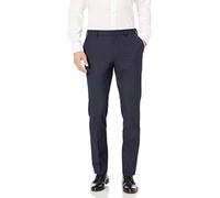 Amazon Essentials Pantaloni da Abito Elasticizzati Anti-Grinze Slim Uomo, Blu Marino, 31W / 28L