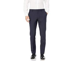 Amazon Essentials Pantaloni da Abito Elasticizzati Anti-Grinze Slim Uomo, Blu Marino, 31W / 34L