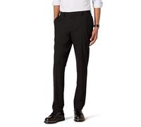 Amazon Essentials Pantaloni da Abito Elasticizzati Anti-Grinze Slim Uomo, Nero, 42W / 32L