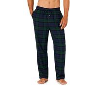 Amazon Essentials Pantaloni da pigiama da uomo in flanella traspirante (disponibili nelle taglie Big & Tall), verde scuro navy a quadri Blackwatch, XXL Plus