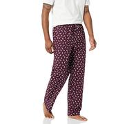 Amazon Essentials Pantaloni da Pigiama in Tessuto vestibilità Dritta con Tasche Uomo, Bordeaux Pulcinella di Mare, XXS