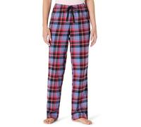 Amazon Essentials Pantaloni da sonno da donna, in flanella, blu, tartan misto, XXS