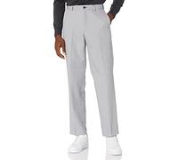 Amazon Essentials Pantaloni da uomo con vita espandibile, vestibilità classica, piatti sul davanti, grigio chiaro, 40 W x 28 L