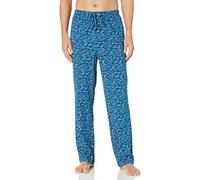Amazon Essentials Pantaloni del Pigiama in Maglia di Cotone Uomo, Blu Bianco Squalo, XS