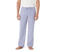 Amazon Essentials Pantaloni del Pigiama in Popeline di Cotone Elasticizzato Uomo, Blu Fiordaliso Check, S