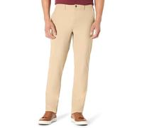 Amazon Essentials Pantaloni Elasticizzati Antipiega Uomo, Marrone Chiaro Kaki, 38W / 32L