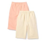 Amazon Essentials Pantaloni In Spugna Di Cotone Unisex Bimbi, Pacco da 2, Beige/Pesca, Prematuro
