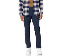 Amazon Essentials Pantaloni in Twill Elasticizzati con 5 Tasche Slim Uomo, Blu Marino, 29W / 28L