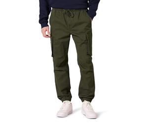 Amazon Essentials Pantaloni Jogger Cargo con Coulisse in Vita dalla vestibilità Standard Uomo, Verde Oliva Scuro, L