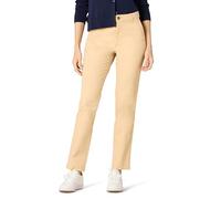 Amazon Essentials Pantaloni Kaki a Gamba Dritta a Vita Alta Slim Donna, Tan, 10 Short
