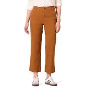 Amazon Essentials Pantaloni kaki a gamba larga slim a vita alta alla caviglia Donna, Caramello, 0 Short