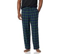 Amazon Essentials Pantaloni Pigiama in Flanella Traspirante (Disponibili nelle Taglie Big & Tall) Uomo, Blu Reale Verde Tartan Plaid, XXL