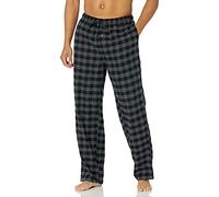 Amazon Essentials Pantaloni Pigiama in Flanella Traspirante (Disponibili nelle Taglie Big & Tall) Uomo, Grigio Nero Buffalo Plaid, L