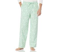 Amazon Essentials Pantaloni Pigiama in Flanella Traspirante (Disponibili nelle Taglie Big & Tall) Uomo, Verde Menta Animali della Foresta, XS