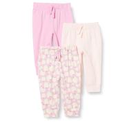 Amazon Essentials Pantaloni Senza Chiusura in Cotone Unisex Bimbi, Pacco da 3, Mele/Rosa, 18 mesi