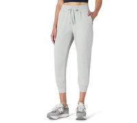 Amazon Essentials Pantaloni Sportivi Corti da Jogging, Morbidi e Leggeri da Allenamento, Modello Capri, Alte Prestazioni Donna, Tortora Tintura Policromatica, XL