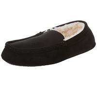 Amazon Essentials Pantofole a Mocassino in Microsuede Uomo, Nero Micro Scamosciato, 44 EU