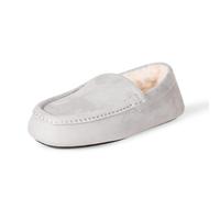 Amazon Essentials Pantofole a Mocassino Uomo, Grigio Micro Scamosciato, 42 EU