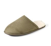 Amazon Essentials Pantofole Comode Uomo, Verde Oliva Scuro Micro Scamosciato, 45 EU