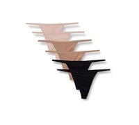 Amazon Essentials Perizoma in Microfibra (Perizoma e Perizoma a Vita Alta) Donna, Pacco da 6, Bronzo Lavato/Nero/Petalo Chiaro, 48