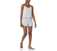 Amazon Essentials Pigiama Corto con Canottiera in Jersey di Maglia Donna, Grigio Puntinato, XS