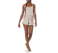 Amazon Essentials Pigiama Corto con Canottiera in Jersey di Maglia Donna, Rosa Leopardata, XS