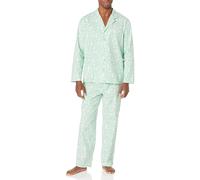 Amazon Essentials Pigiama da uomo in flanella, verde menta animali della foresta, XL