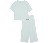 Amazon Essentials Pigiama in jersey di maglia - colori fuori produzione Donna, Azzurro Opaco, XL Plus