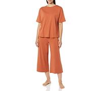 Amazon Essentials Pigiama in jersey di maglia - colori fuori produzione Donna, Terracotta, XL Plus