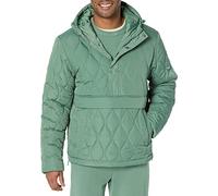 Amazon Essentials Piumino Anorak con Cappuccio e Cerniera a Un Quarto Uomo, Verde Salvia, XS