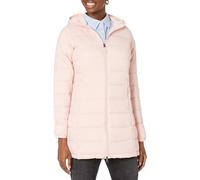 Amazon Essentials Piumino con Cappuccio Ripiegabile, Leggero e Idrorepellente (Disponibile in Taglie Forti) Donna, Rosato, S