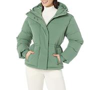 Amazon Essentials Piumino Corto con Cappuccio (Disponibile in Taglie Forti) Donna, Verde Salvia, 6XL Plus