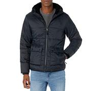 Amazon Essentials Piumino Imbottito Impermeabile a Maniche Lunghe Foderato in Sherpa Uomo, Nero, M