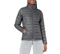Amazon Essentials Piumino leggero a maniche lunghe resistente all'acqua ripiegabile (disponibile in taglie forti) Donna, Carbone Puntinato, XXL