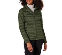 Amazon Essentials Piumino leggero a maniche lunghe resistente all'acqua ripiegabile (disponibile in taglie forti) Donna, Verde Oliva Scuro, XL
