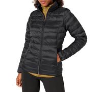 Amazon Essentials Piumino leggero a maniche lunghe resistente all'acqua ripiegabile (disponibile in taglie forti) Donna, Nero, L