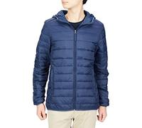 Amazon Essentials Piumino Leggero con Cappuccio Impermeabile e Ripiegabile Uomo, Blu Marino, M