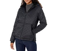 Amazon Essentials Piumino Leggero Trapuntato con Cappuccio Foderato in Sherpa Impermeabile con Cerniera Integrale Donna, Nero, XXL
