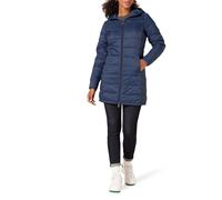 Amazon Essentials Piumino Lungo con Cappuccio Ripiegabile, Leggero e Impermeabile (Disponibile in Taglie Forti) Donna, Blu Marino, M