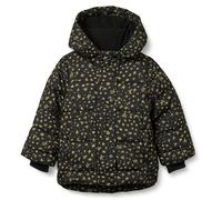 Amazon Essentials Piumino Pesante da Ragazza con Cappuccio, Impermeabile, Stelle Nere, XL