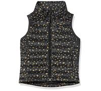 Amazon Essentials Piumino Smanicato Ripiegabile Impermeabile Leggero Bambine e Ragazze, Nero Stelle, 6-7 Anni