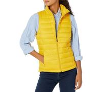 Amazon Essentials Piumino Smanicato Ripiegabile Impermeabile Leggero Donna, Giallo, S