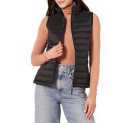Amazon Essentials Piumino Smanicato Ripiegabile Impermeabile Leggero Donna, Nero, S