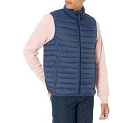 Amazon Essentials Piumino Smanicato Ripiegabile Impermeabile Leggero Uomo, Blu Marino, S